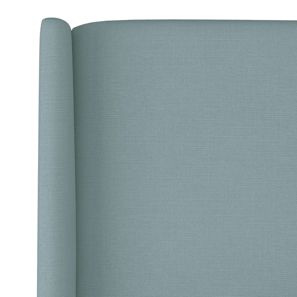 California King Upholstered Wingback Headboard Linen Seaglass S16321