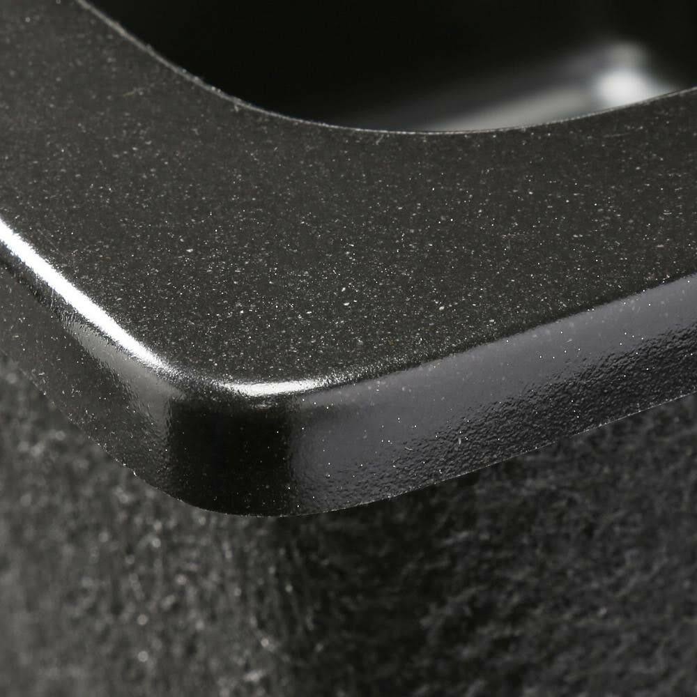 Black Natural Stone Composite Utility Sink with Three Holes, 25-Inch S2562