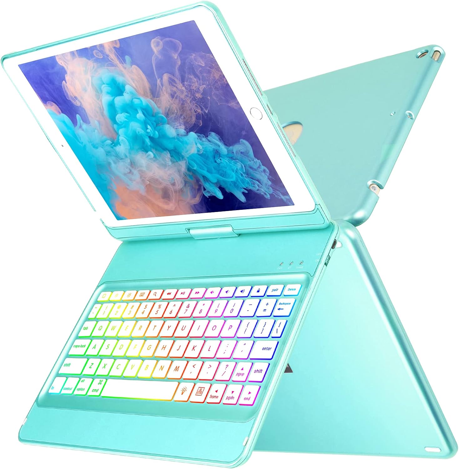 10 Color Backlit 360 Rotatable Keyboard Case Y981298