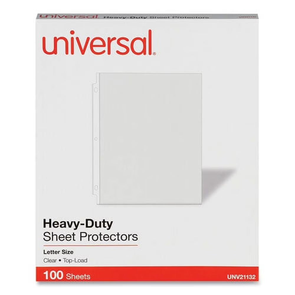 Clear Letter Size Poly Sheet Protectors, 100/Pack, Bundle of 2 Packs N7438