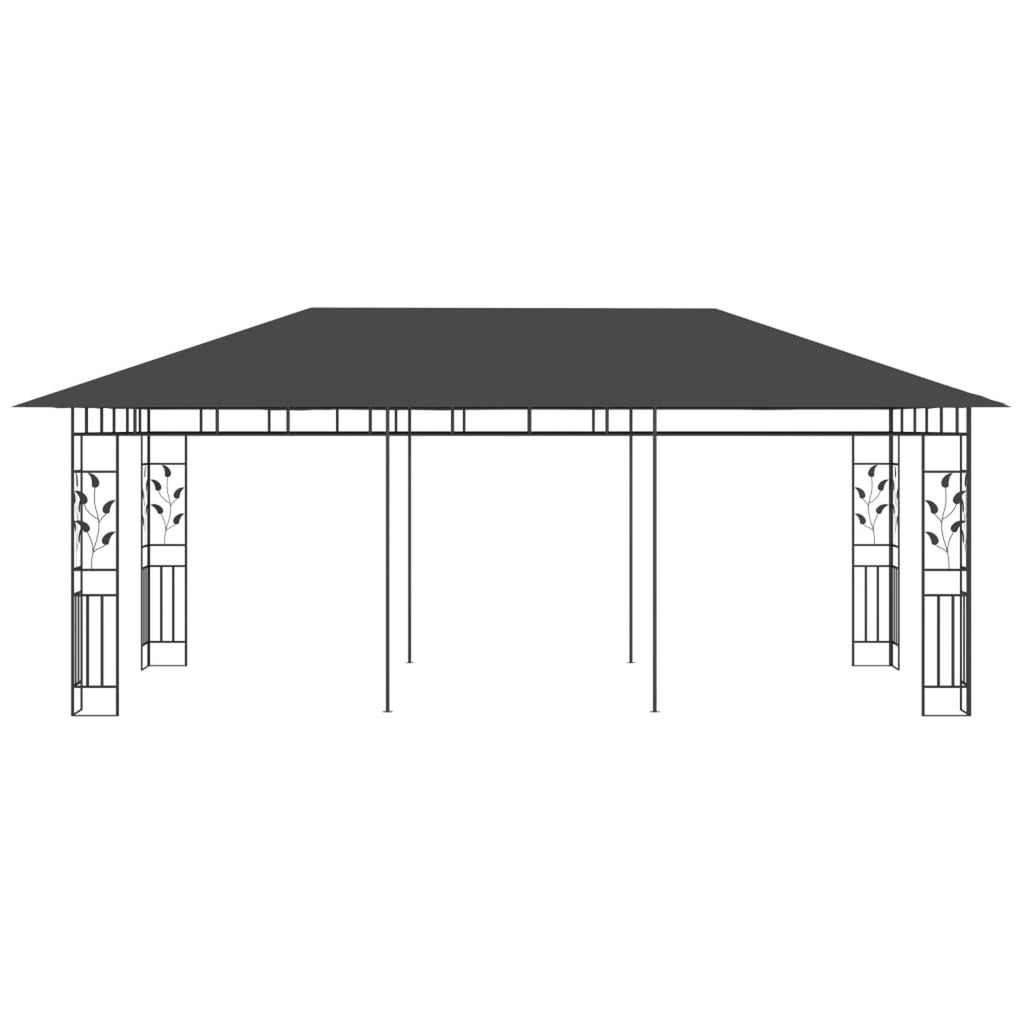 Anthracite Gazebo with Mosquito Net V9886
