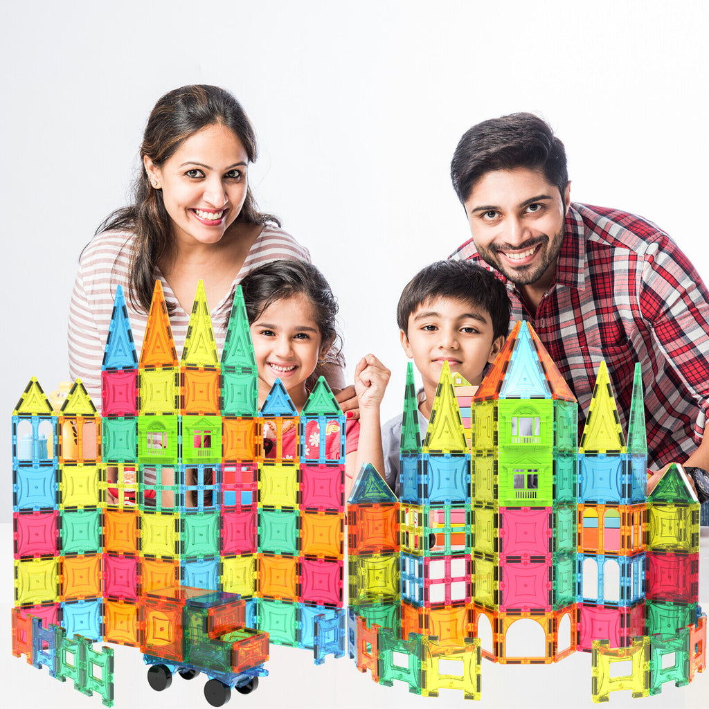 100 Piece Magnet Tiles Set with Windows and Magnet People S9531