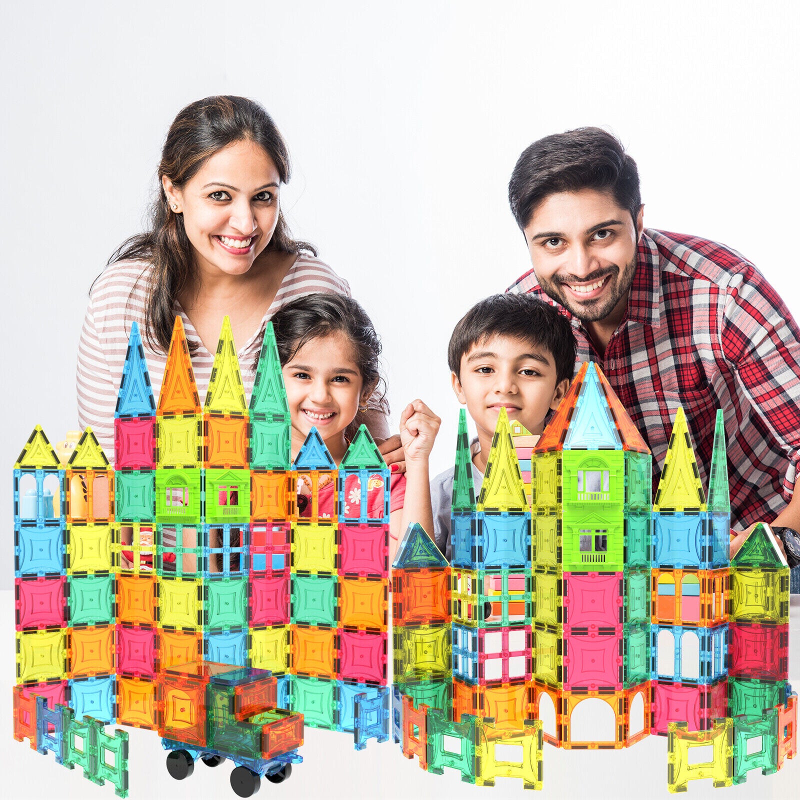 100 Piece Magnet Tiles Set with Windows and Magnet People S9531