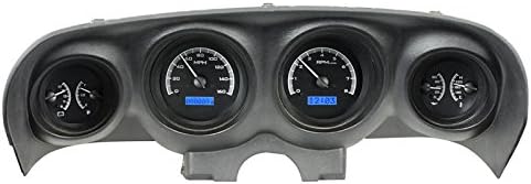 Analog Dash Gauge System Black Alloy Blue Backlighting E386