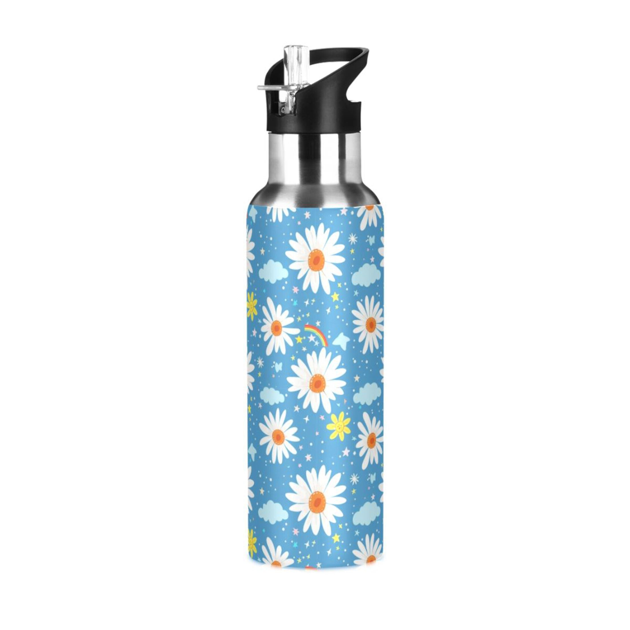Insulated Stainless Steel Water Bottle with Straw Lid 20 oz F15527