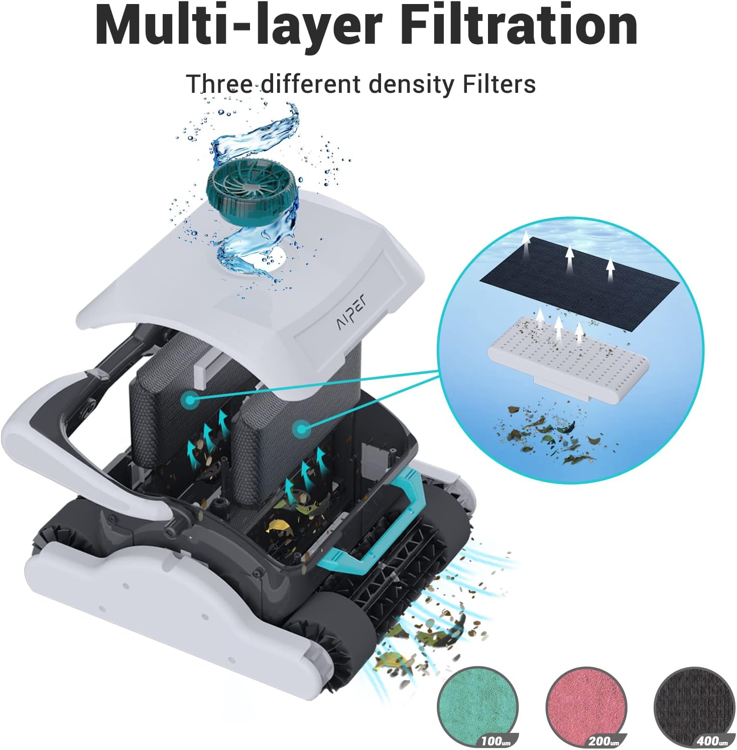 Automatic Robotic Pool Cleaner with Remote Control M202915