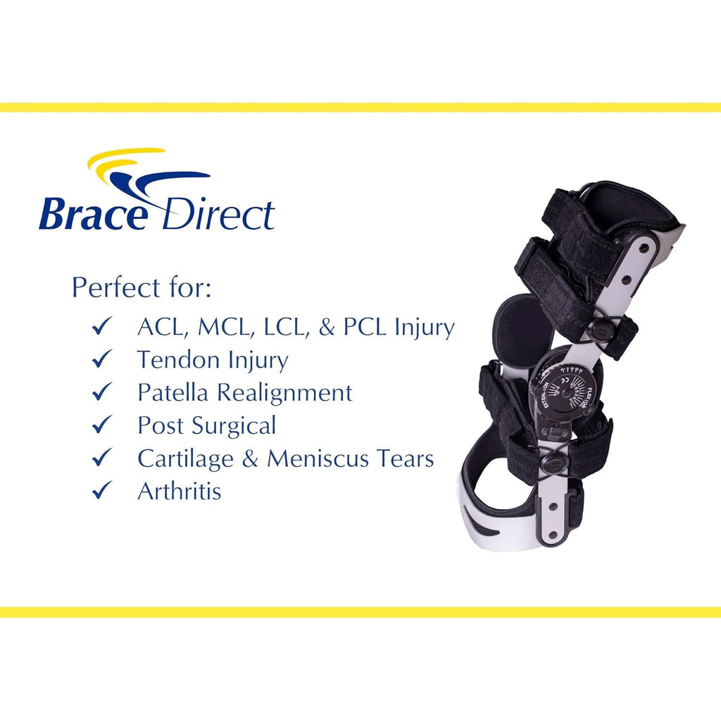 Hinged ACL Ligament ROM Knee Brace Immobilizer Support A77003