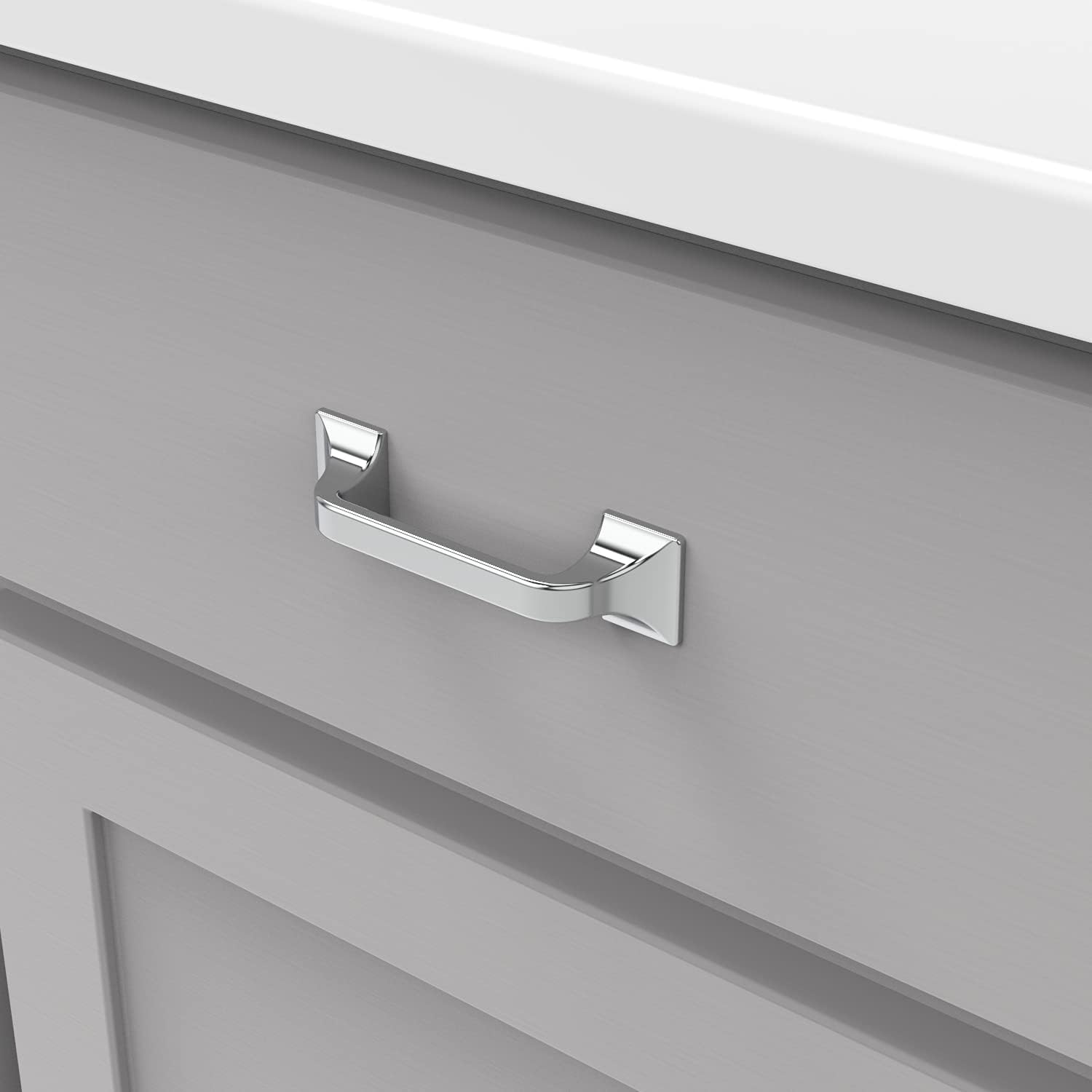 Chrome Finish Pull 3 Inch Hole Center (10 Pack) I6032