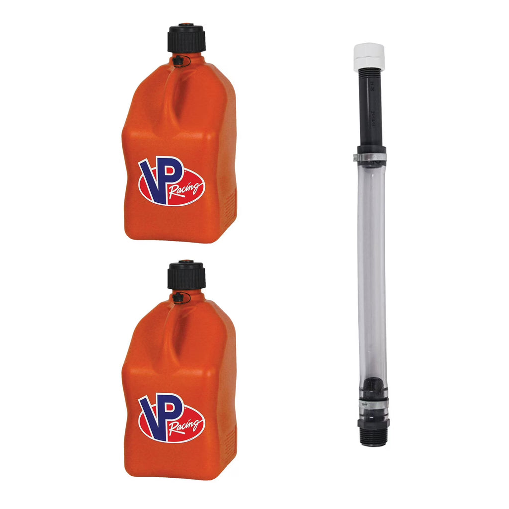 5.5 Gal Utility Jugs (2 Pack) with 14 Inch Hose, Orange J2231