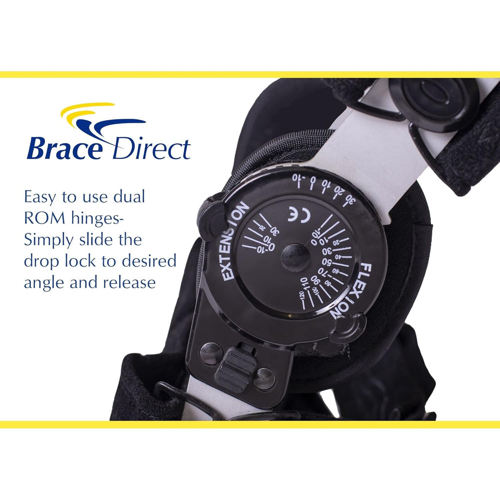 Hinged ACL Ligament ROM Knee Brace Immobilizer Support A77003