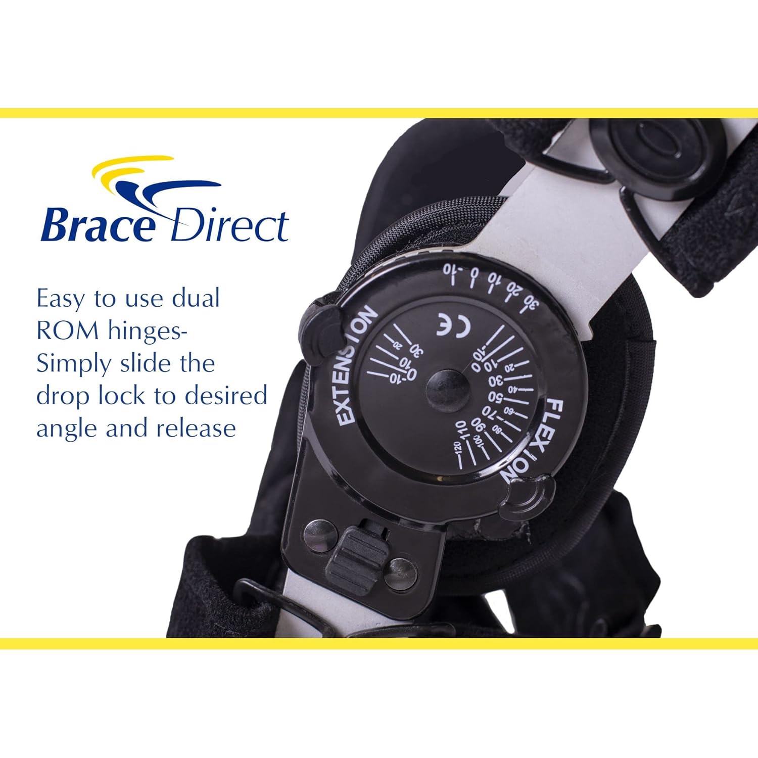 Hinged ACL Ligament ROM Knee Brace Immobilizer Support A77003
