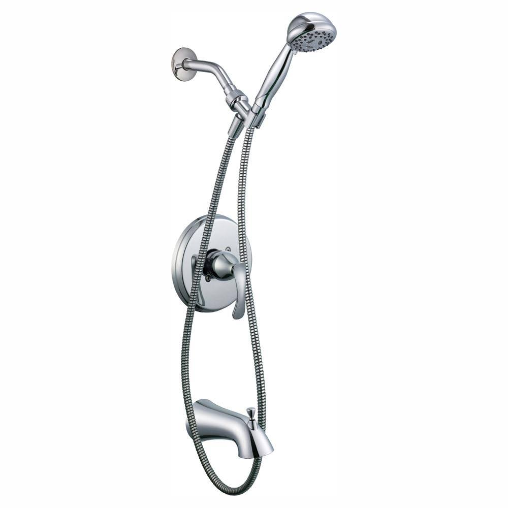 Chrome 3-Spray Tub and Shower Faucet P28278