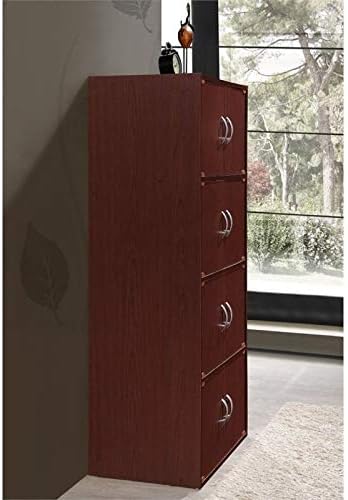 Mahogany 4 Shelf 8 Door Bookcase A4965