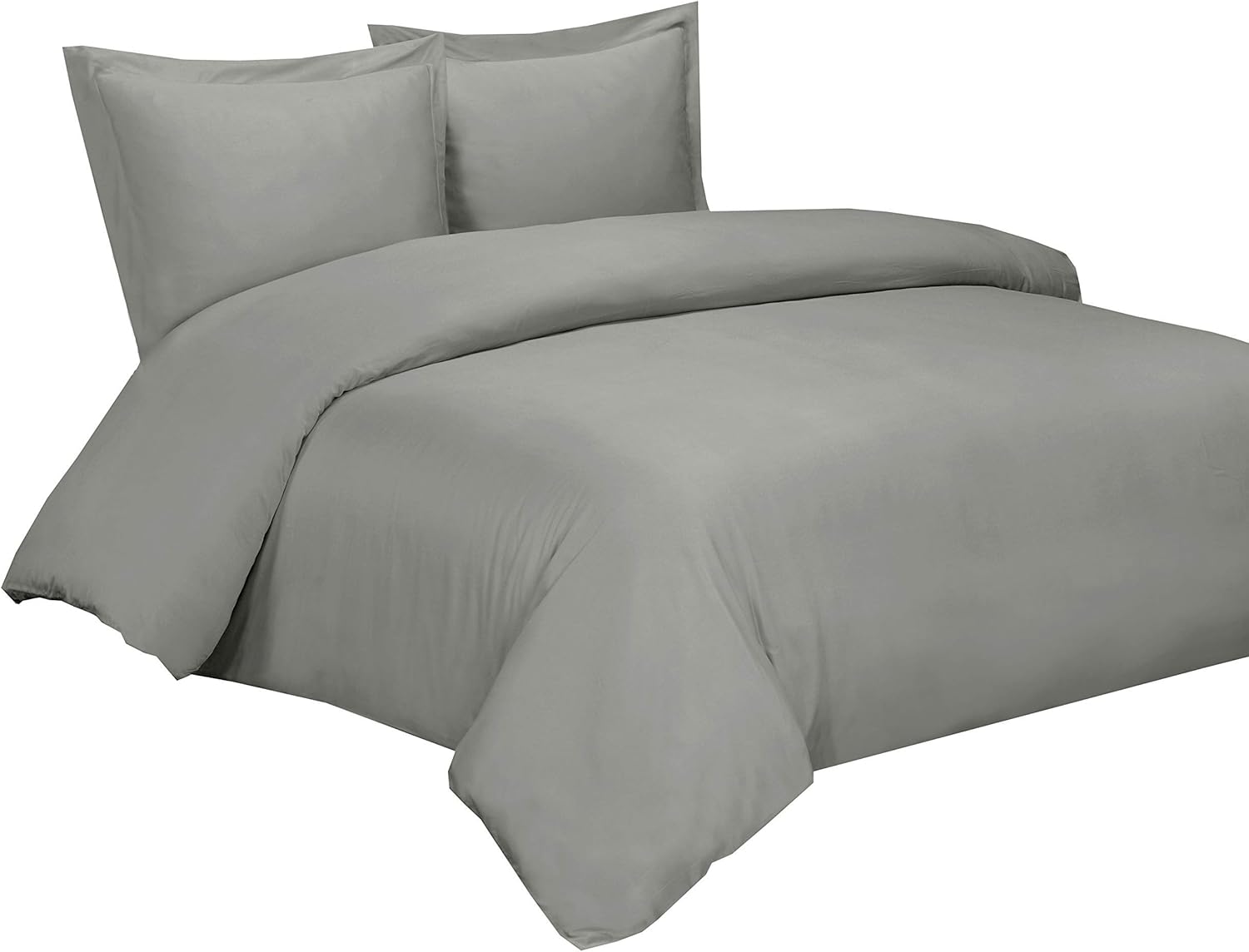 Bamboo Viscose Duvet Cover Set with Corner Ties, King / Cal King Size White O2684