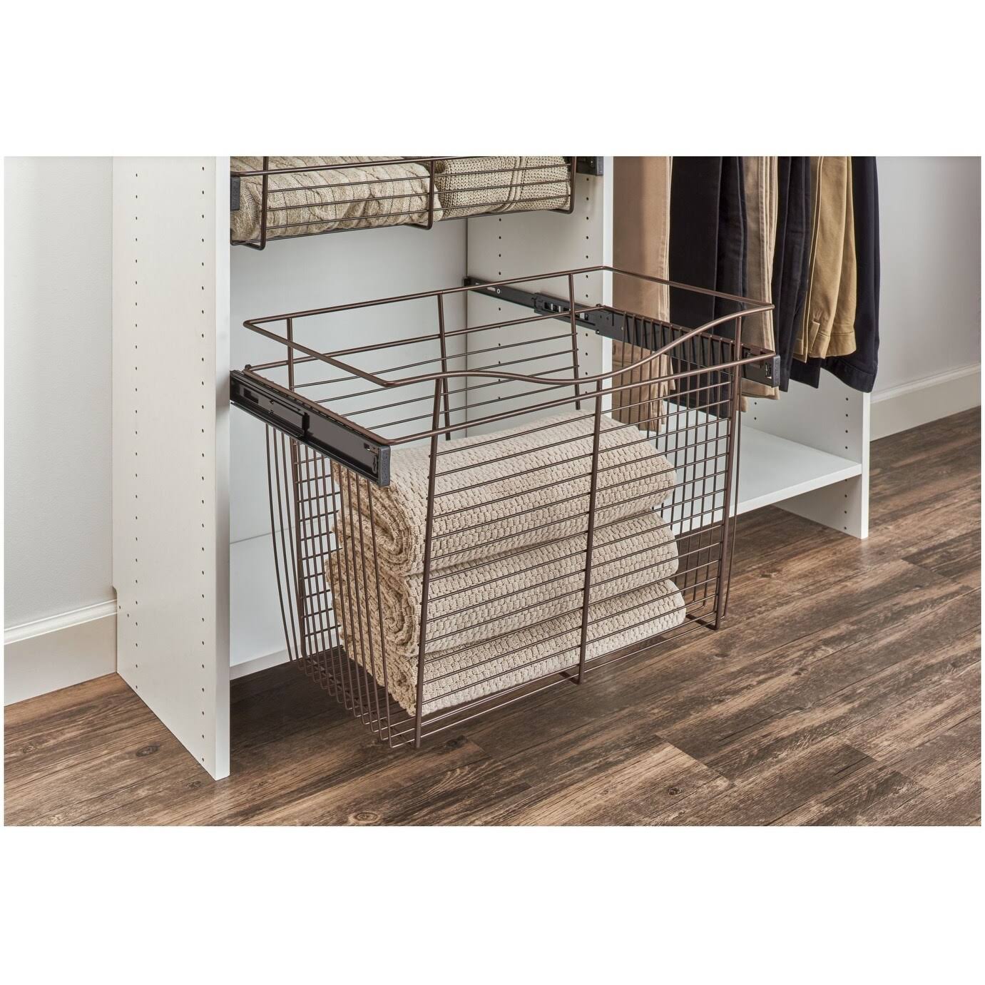 30x22 Satin Nickel Closet Pullout Basket B274674