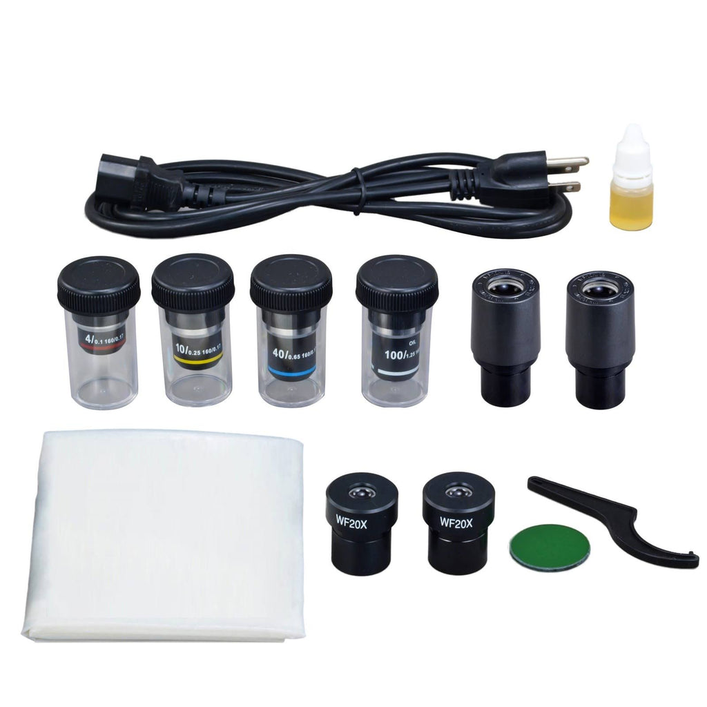 40X-2000X USB3 18MP Binocular Lab Compound LED Microscope P683226