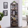 5-Shelf Industrial Corner Bookcase I39426