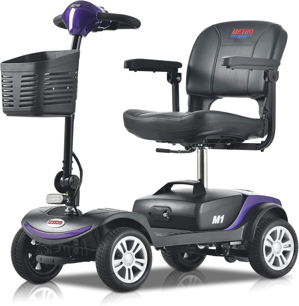 4 Wheel Electric Powered Mobility Scooter, 300 lbs Max Weight, 10 Miles Range Q1827