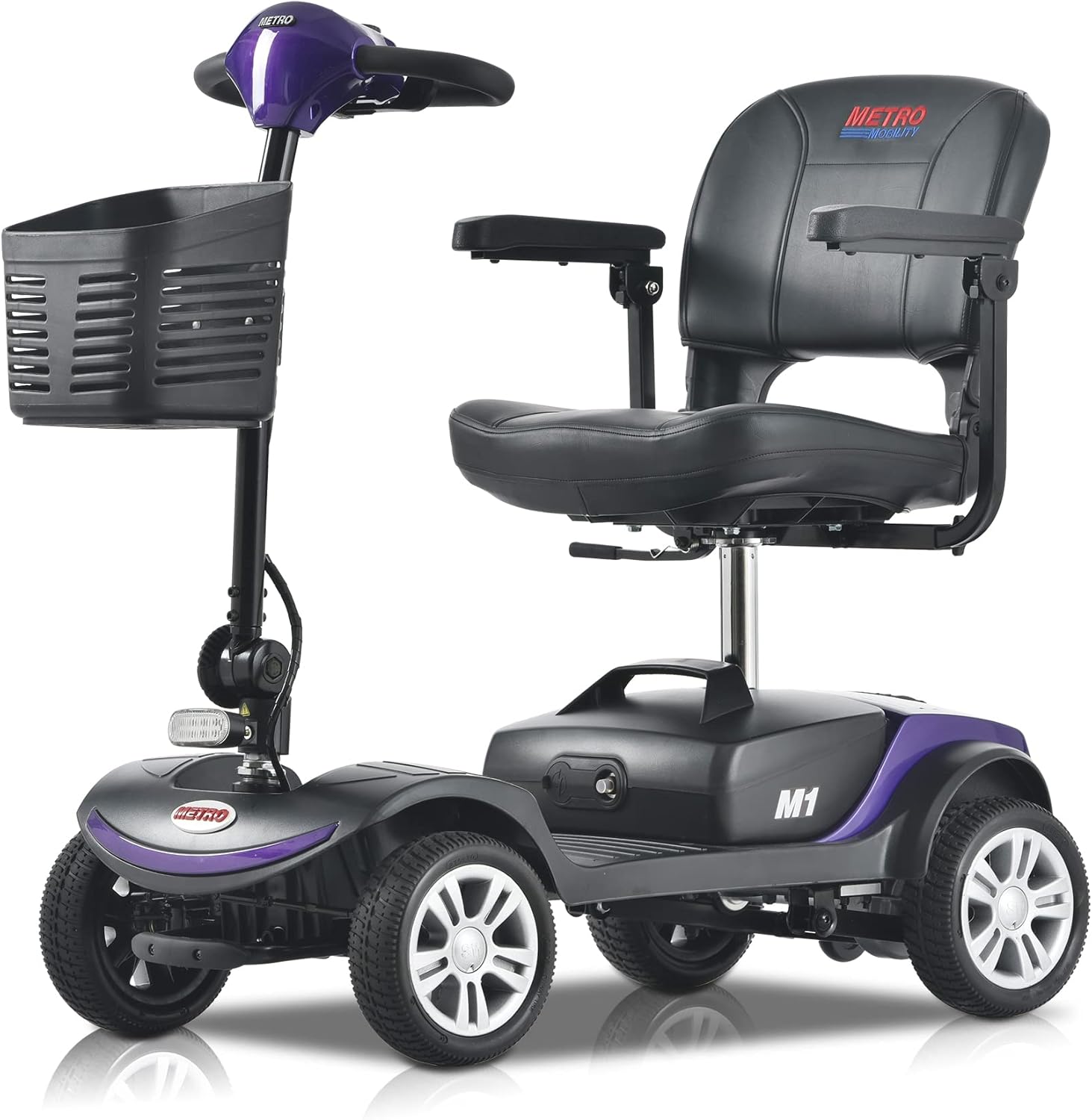4 Wheel Electric Powered Mobility Scooter, 300 lbs Max Weight, 10 Miles Range Q1827