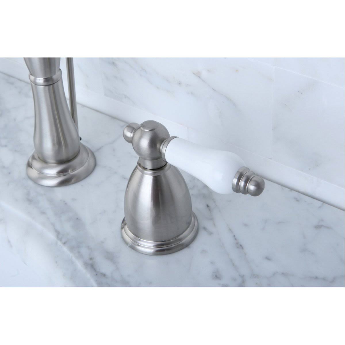 8x22 Widespread Bathroom Faucet, Brushed Nickel M446