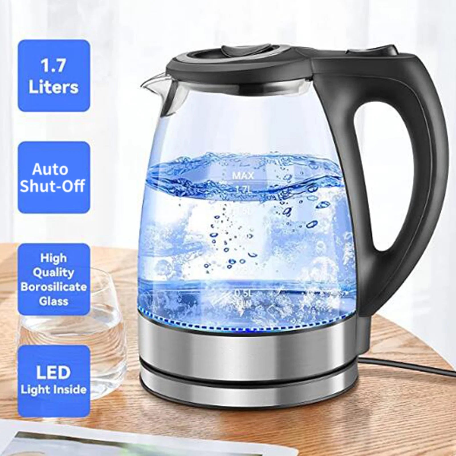 1500W Glass Electric Kettle Y99661