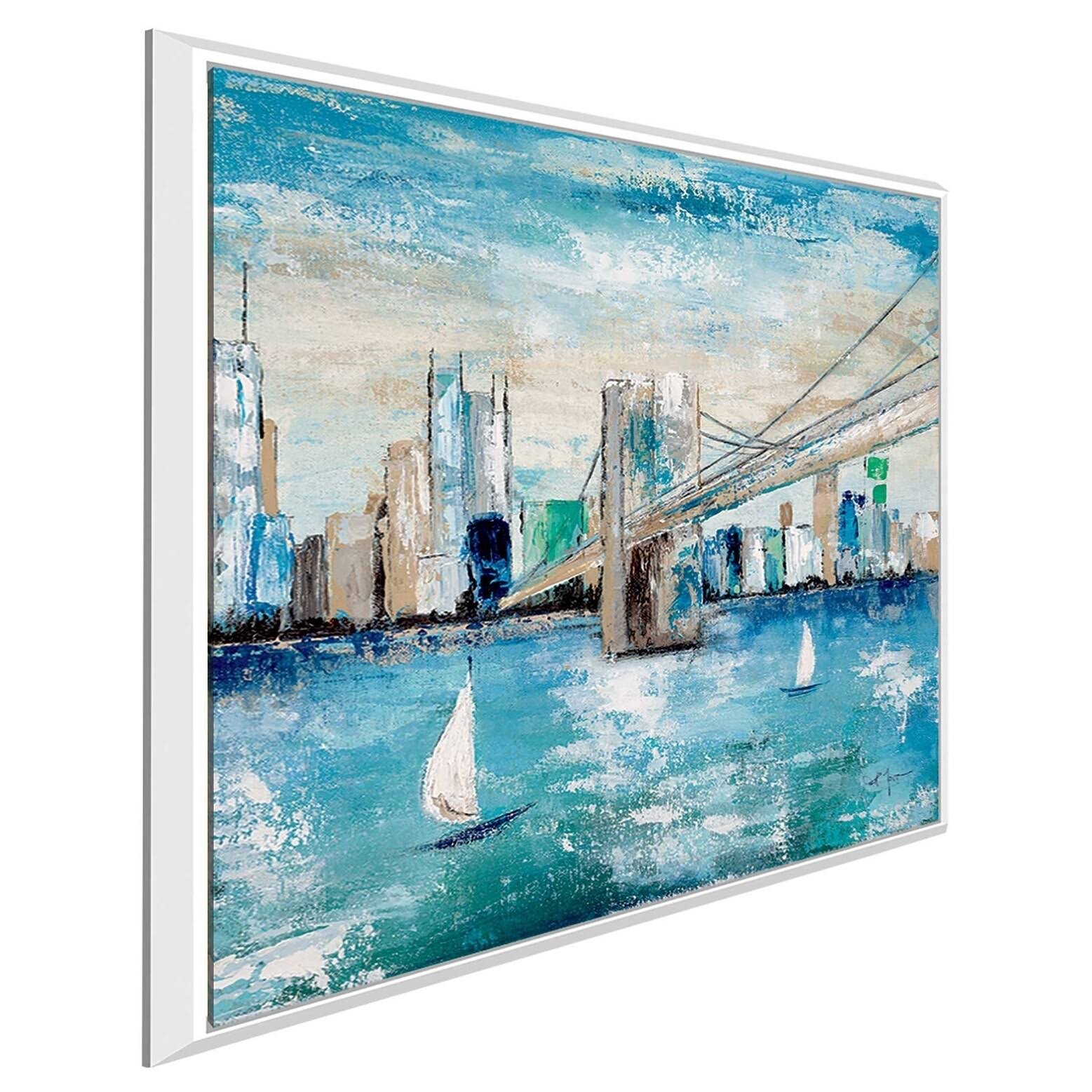 Blue Canvas in Floating Frame W24657