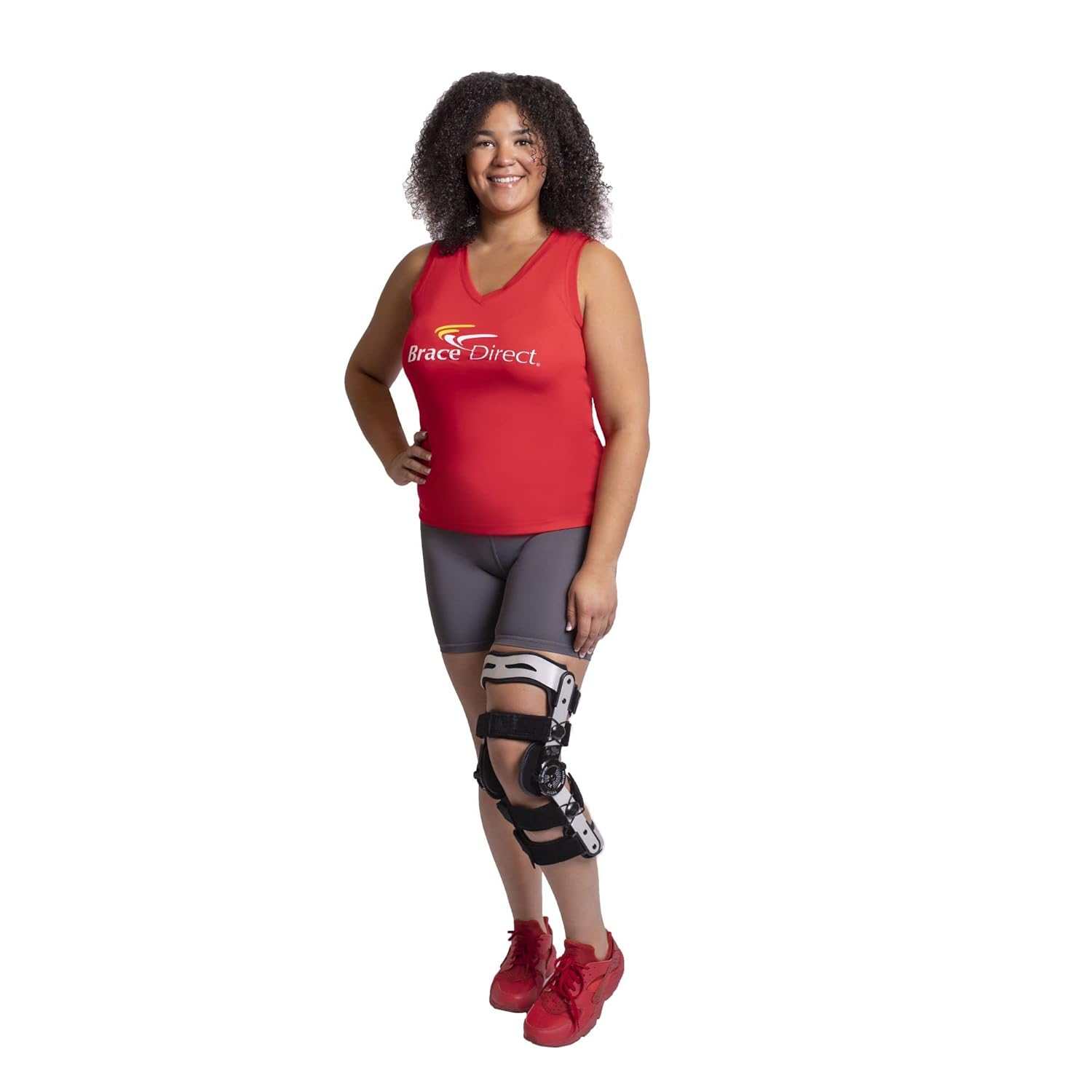 Hinged ACL Ligament ROM Knee Brace Immobilizer Support A77003