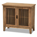 2-Door Wood Accent Storage Cabinet Medium Oak T950