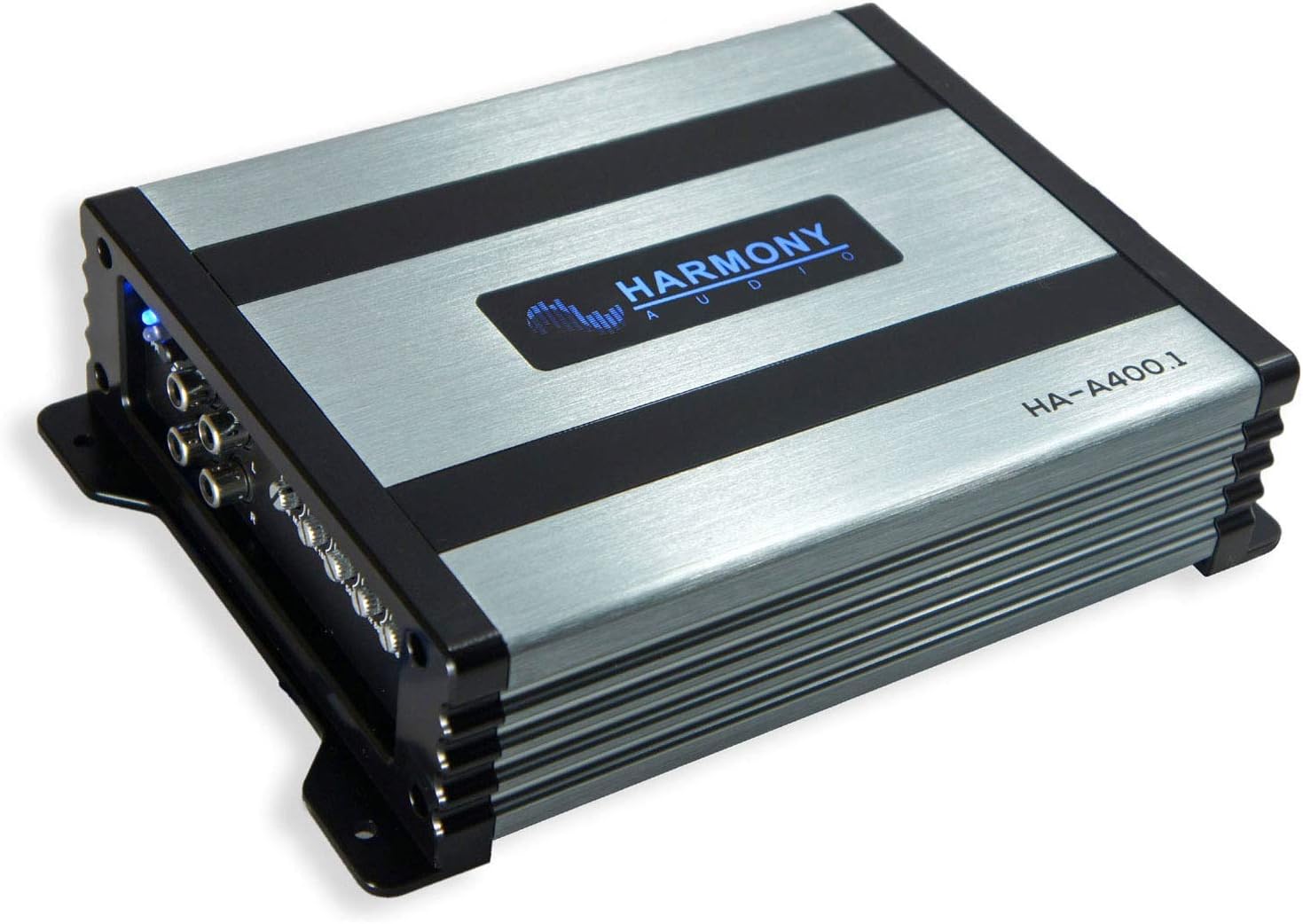 Slotted S Port Single 10 Sub Box & HA-A400.1 Car Stereo Bundle C168