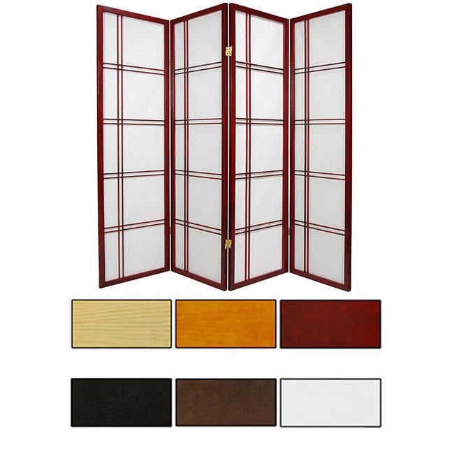 White 4 Panel Shoji Screen B7200