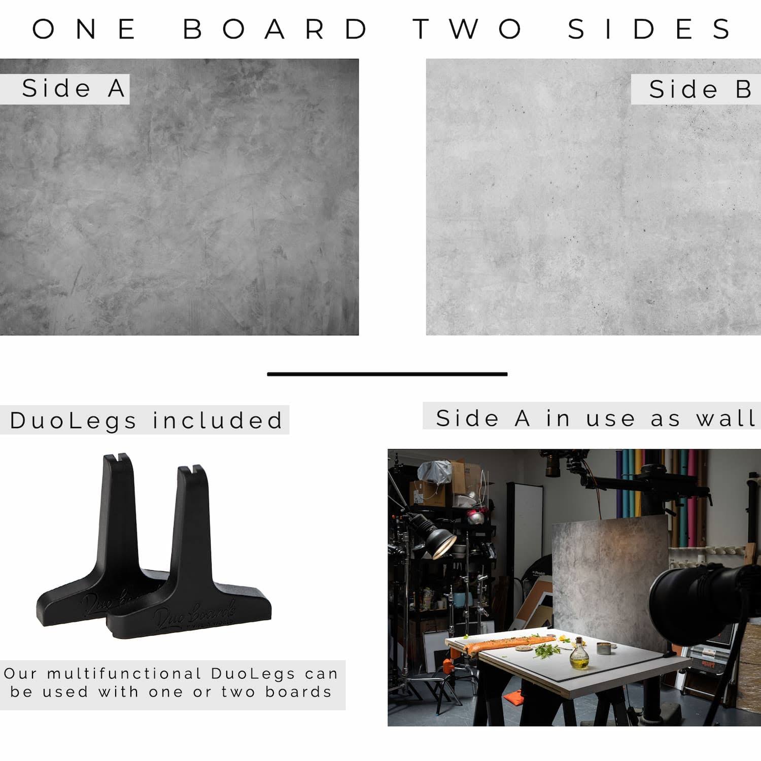 Iced Concrete/Midnight Cement 30x40x22 Surface Board D30942