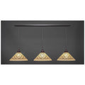 3-Light Pendant with Chocolate Icing Glass Shade T975