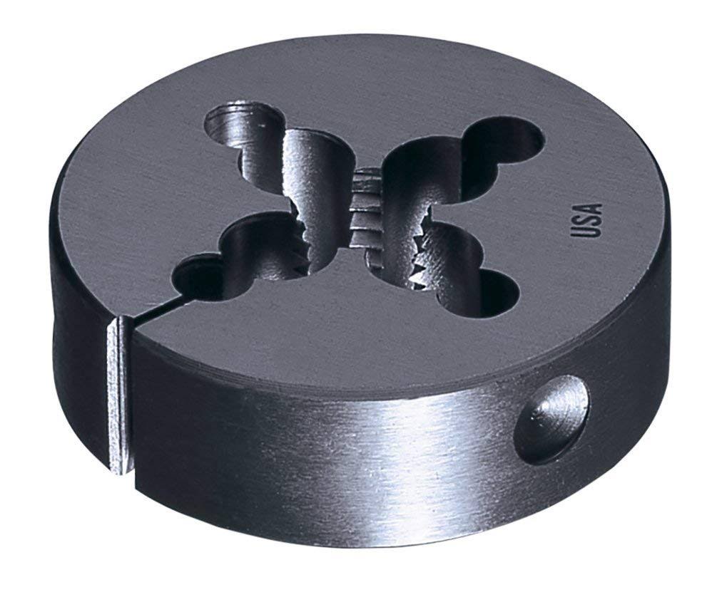 Round Adjustable Die, 2x22 OD, 9/16-18 UNF, Carbon Steel, Uncoated, Right Cut Y478499
