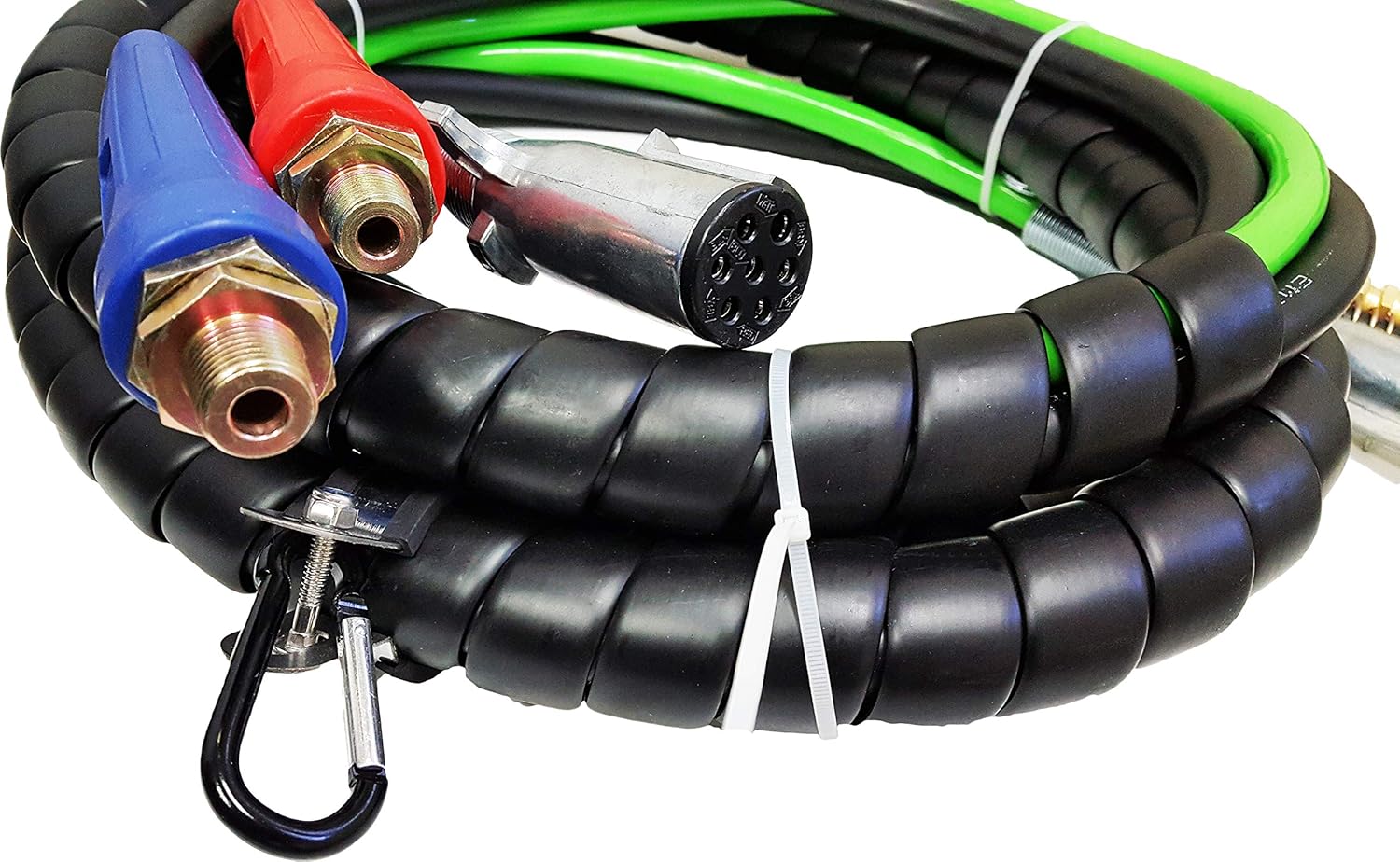 15ft 3 in 1 ABS & Power Air Line Hose Wrap 7 Way Electrical Cable with Handle Grip Z835