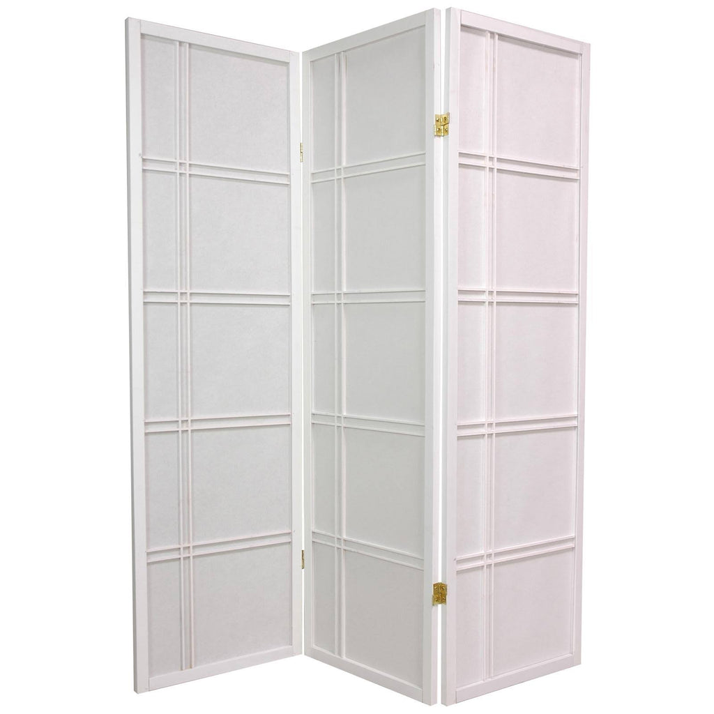 White 4 Panel Shoji Screen B7200