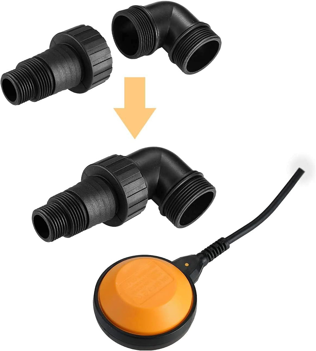 1HP 3302GPH Submersible Clean/Dirty Water Pump with Float Switch, Pack of 2 N50319