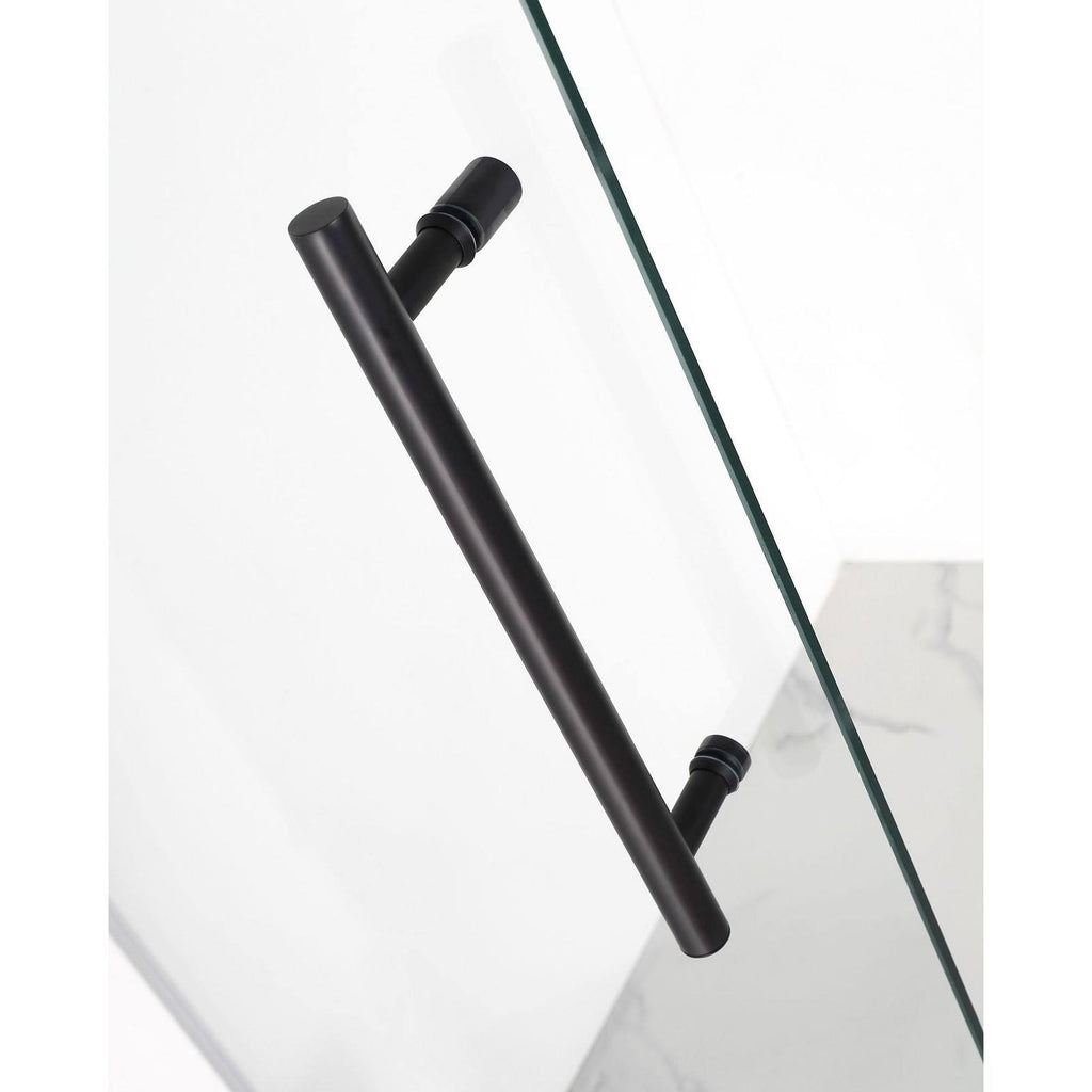 Frameless Hinged Neo-Angle Shower Enclosure in Stainless Steel O168