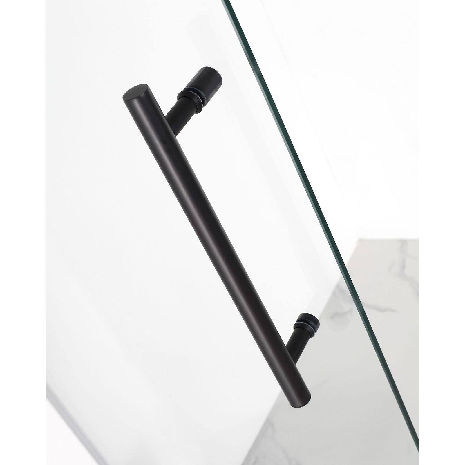 Frameless Hinged Neo-Angle Shower Enclosure in Stainless Steel O168