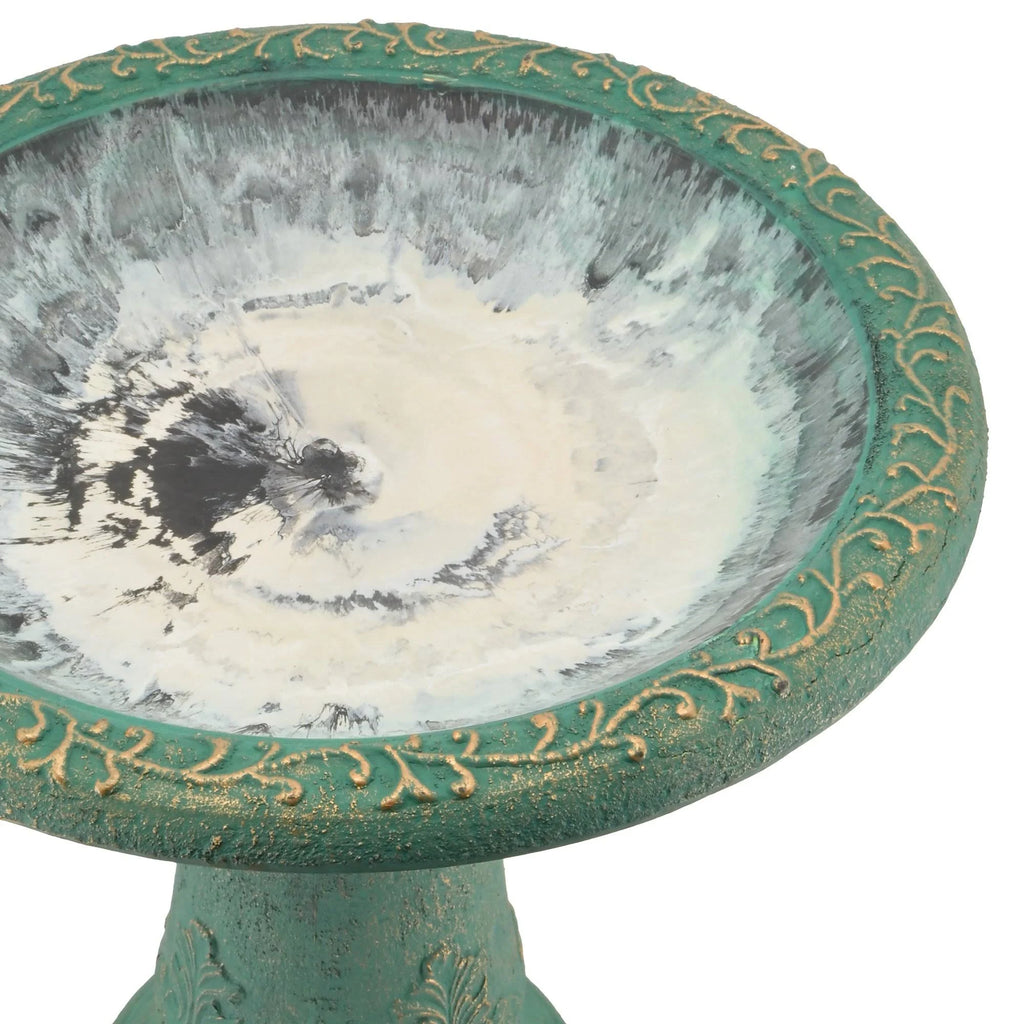 Green Fiberclay Birdbath E61184