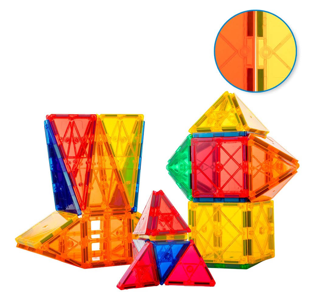 120-Piece Magnetic Tiles Set with Carrying Bag U7180