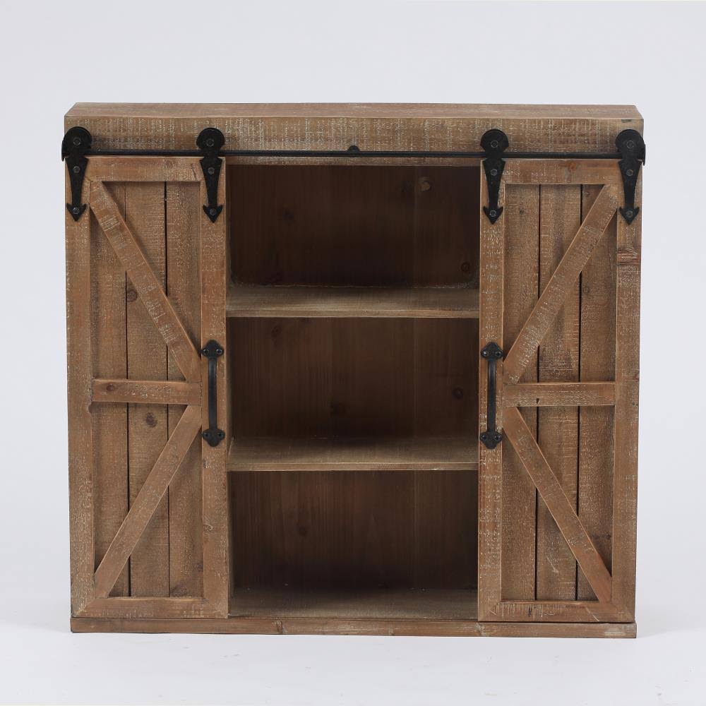 Brown 29.9-in L x 7.9-in D Wood Wall Cabinet W1380