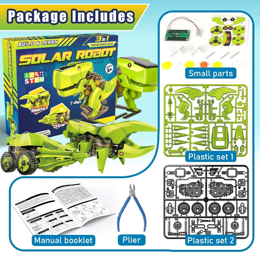 Solar Robot Kit 3-in-1 STEM Projects Robot Kit U7896