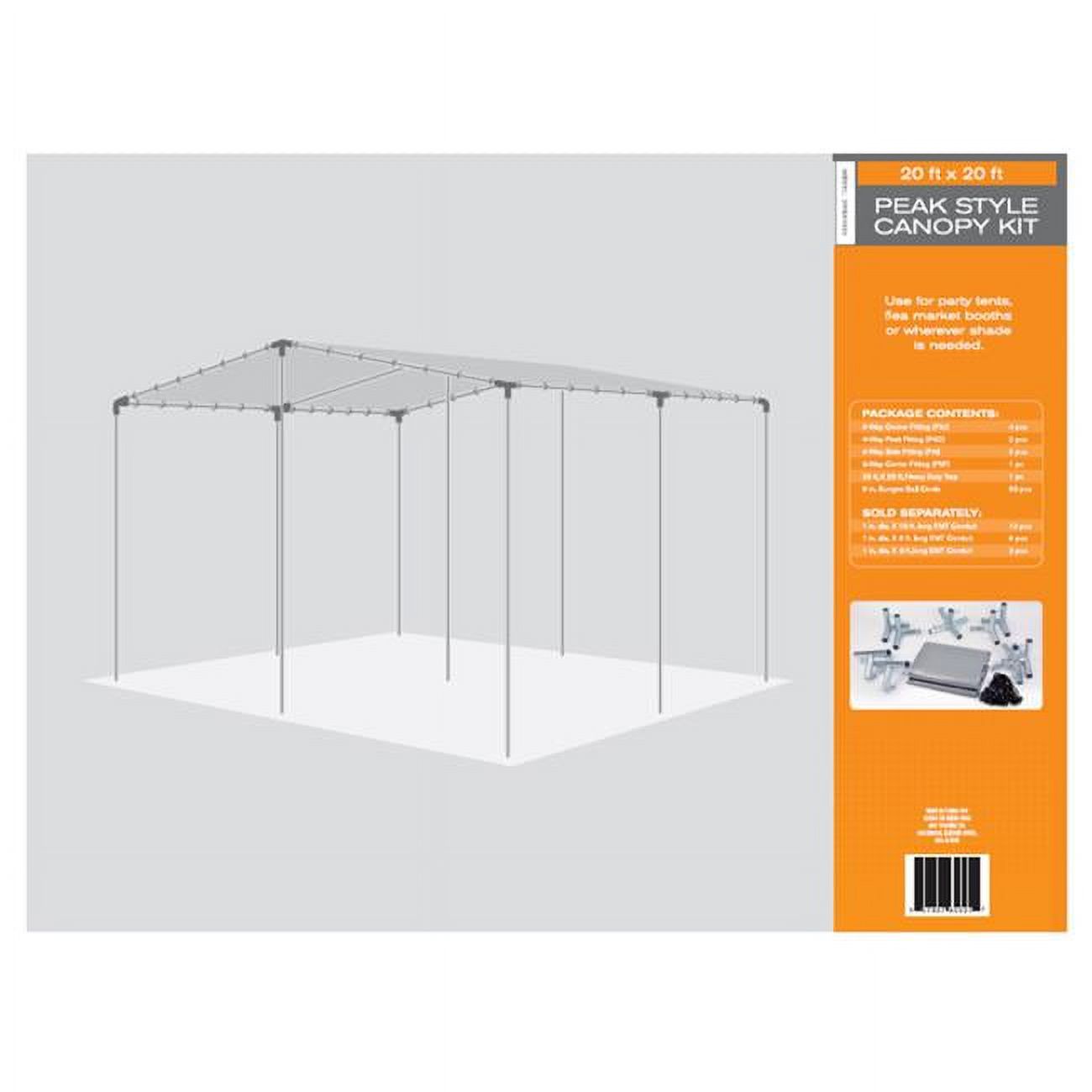 20 x 20 ft. Heavy Duty Carport Canopy Tarp Silver T2329