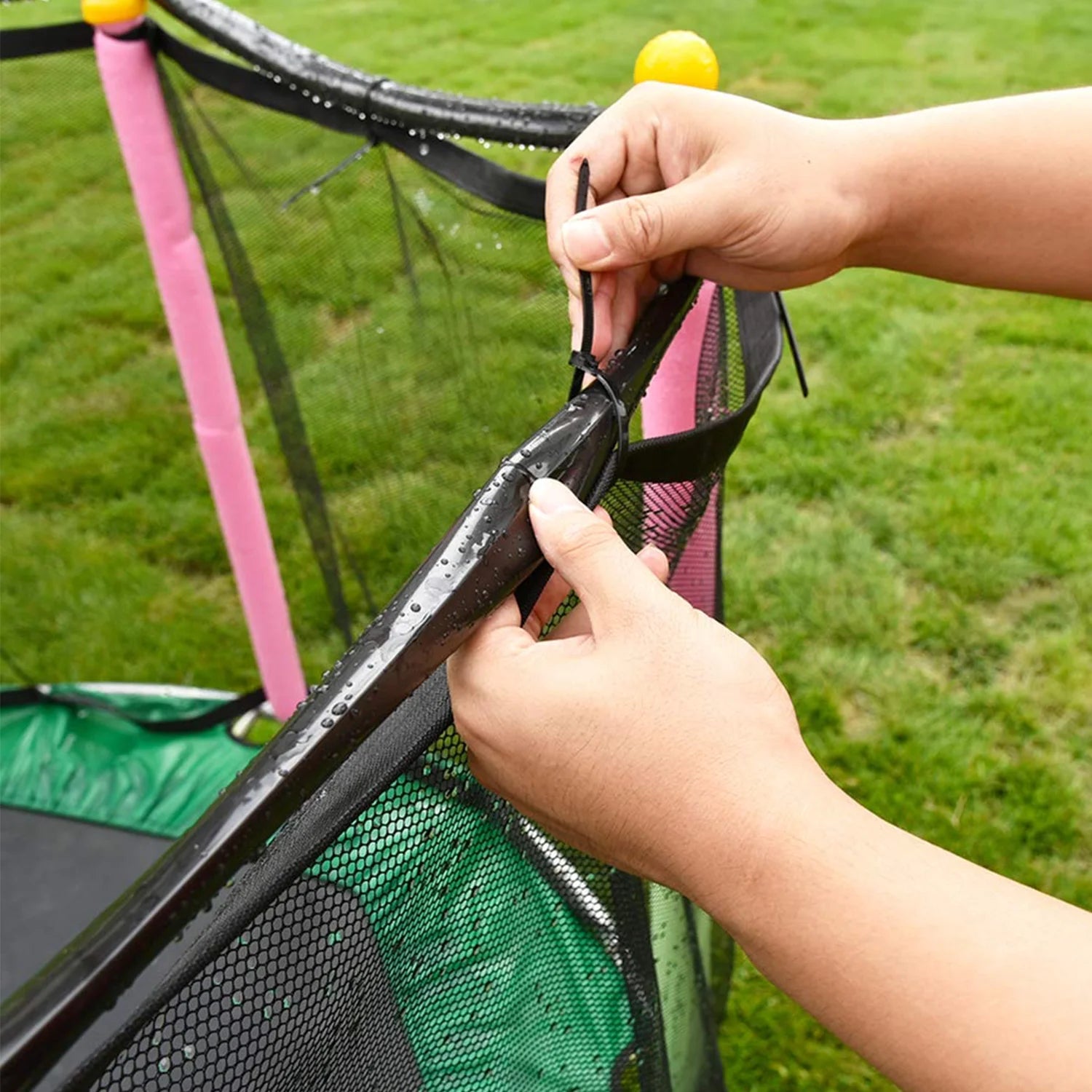 Trampoline Sprinkler for Kids Outdoor Water Games Yard Toys 39 ft P617251