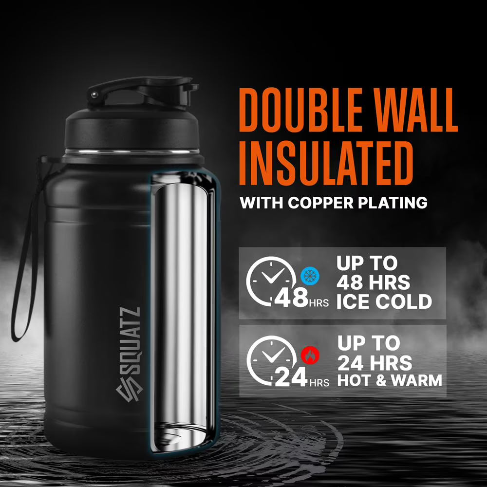 74 Oz Stainless Steel Vacuum Insulated Water Bottle with Handle U700892
