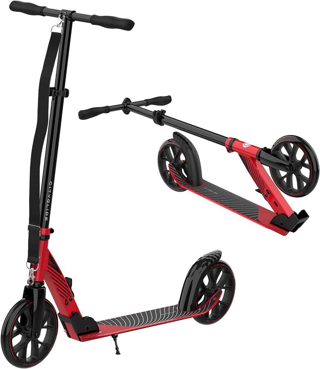 Foldable Lightweight Kick Scooter with Carry Strap and Kickstand C5341