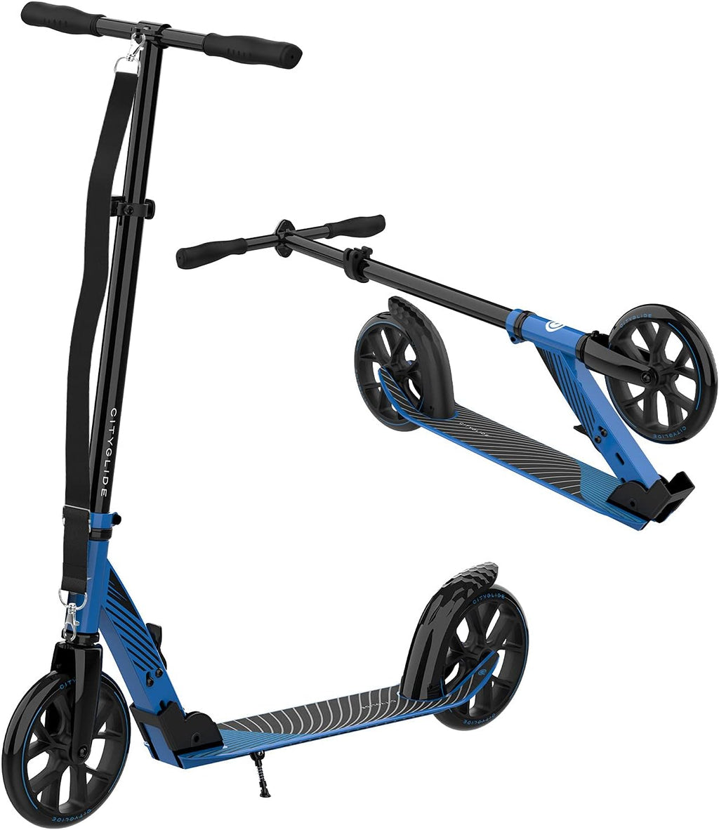 Foldable Lightweight Kick Scooter with Carry Strap and Kickstand C5341