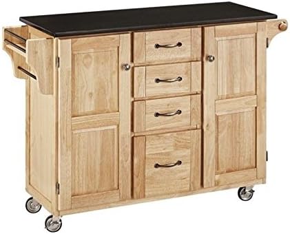 White Granite Top Kitchen Cart G6780