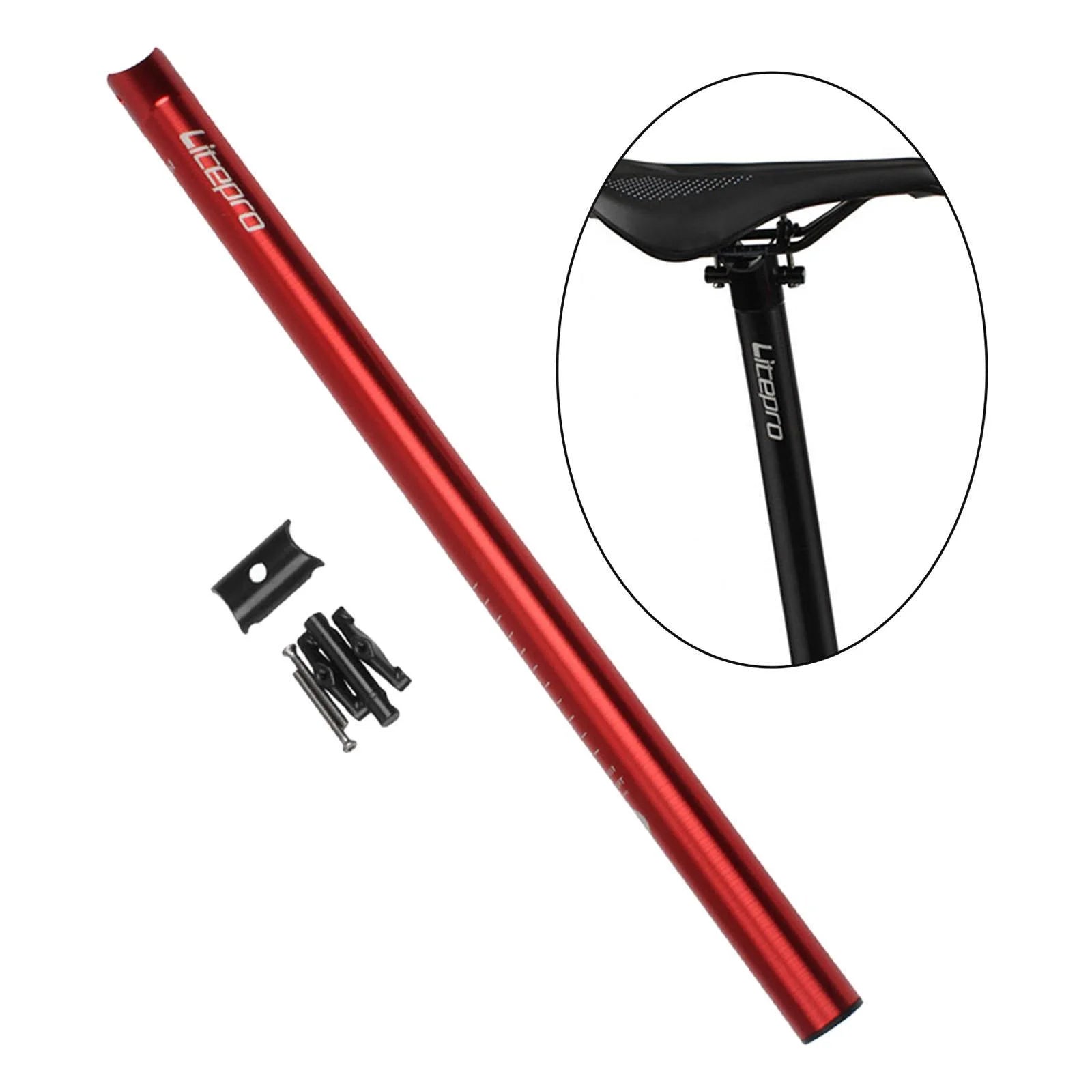 Red Cycling Folding Bike Seatpost 31.8x600mm F1628