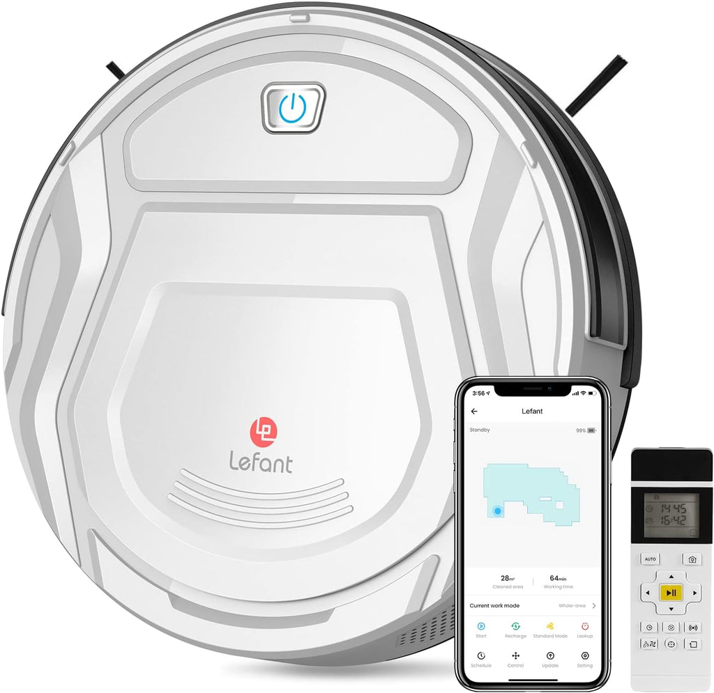 Robot Vacuum Cleaner, 1800Pa Strong Suction, Slim, Quiet, Self-Charging H831951